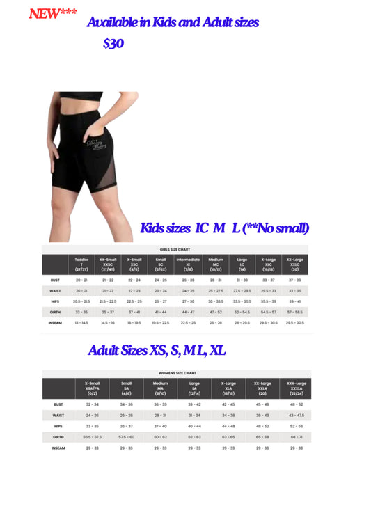 Mesh Bike Shorts- Adult and Kids