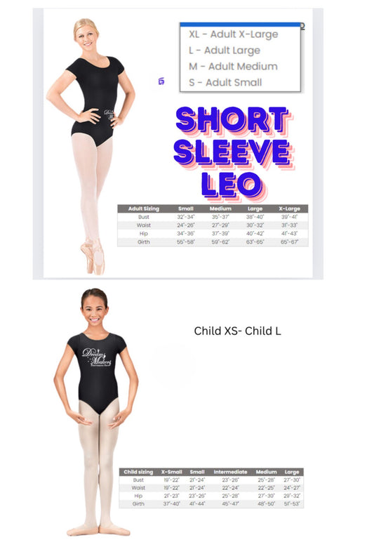 Short Sleeve Leo (adult and kids sizes)