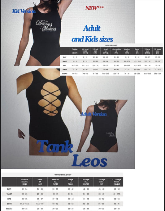 Tank Leotard (Adult and Kids Sizes)